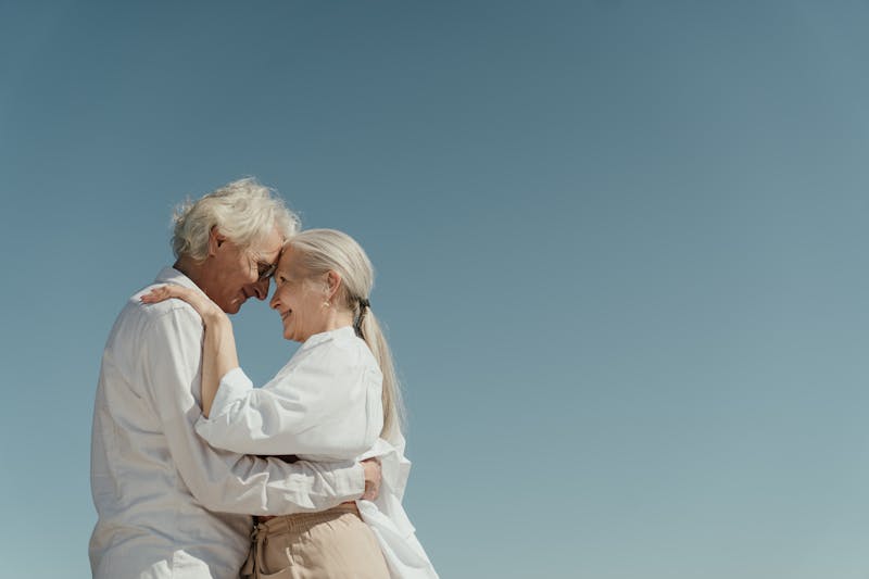 Happy senior couple outdoors